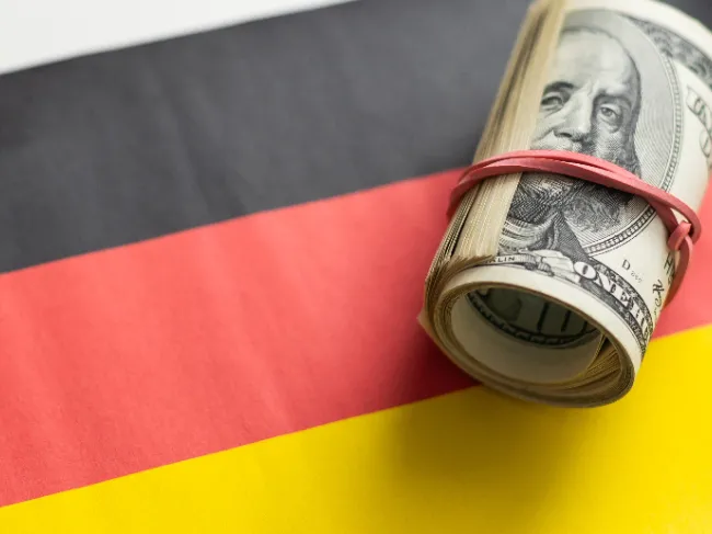 german flag with money